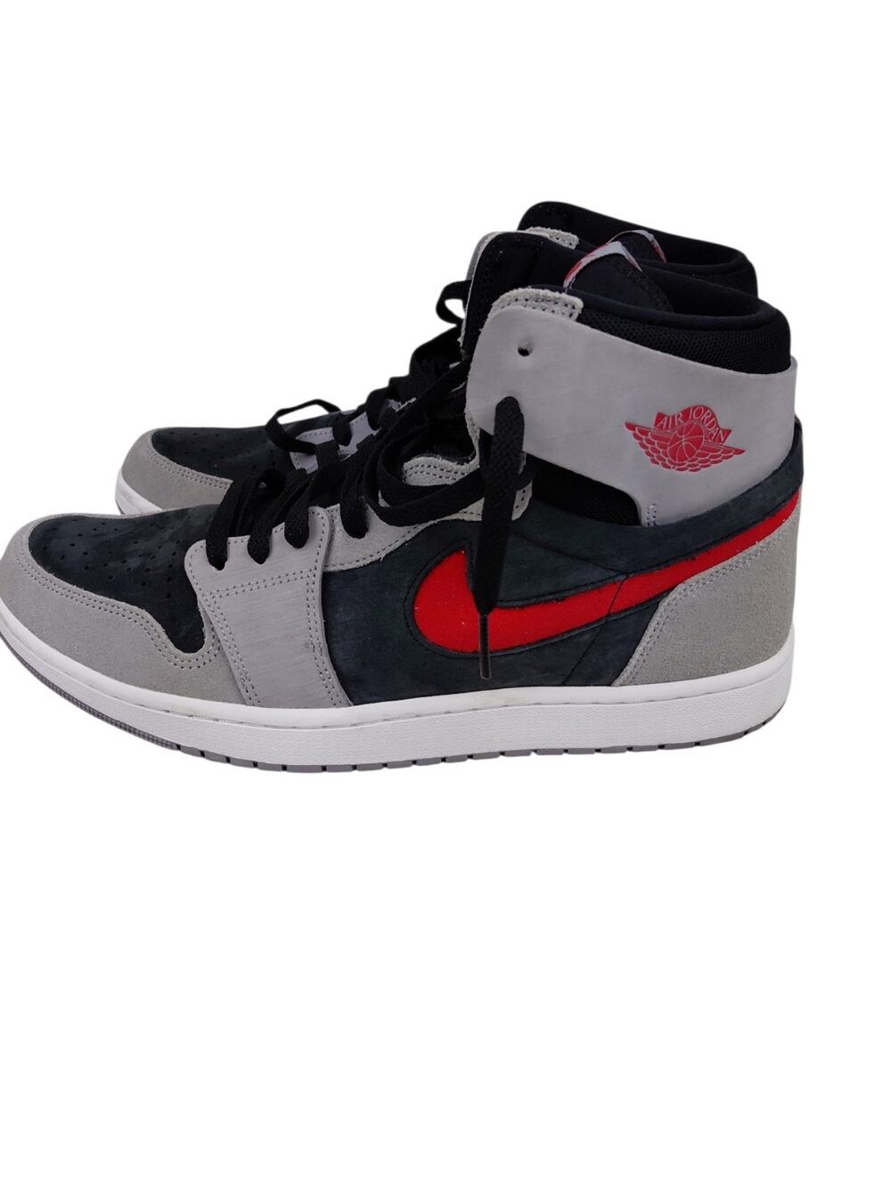 Nike Air Jordan SZ 12 Mens 1 Zoom Comfort 2 High Cement Fire Red Sneakers Shoes